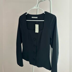NWT! Abercrombie & Fitch Black Women's Blazer Top